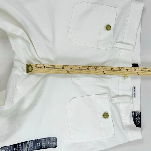 J Crew Factory Women's Slim Wide Leg Sailor Jean Size 32 White Stretch - Picture 14 of 16